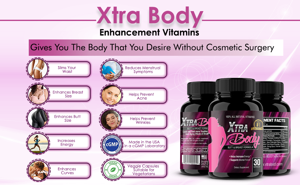 Butt Enhancement and Breast Enlargement Supplement (eXtraBody)-0593602279 (discrete packaging and delivery)